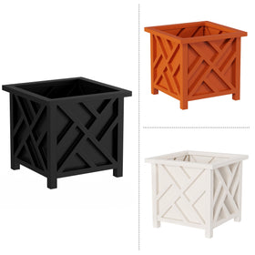 Pure Garden lattice planters open bottom with insert offering drainage options