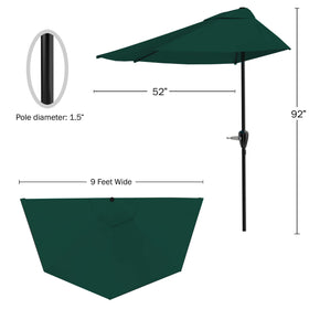 Pure Garden nine-foot half canopy provides compact shade for small patios.