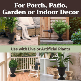 Pure Garden outdoor porch decor in black enhances curb appeal