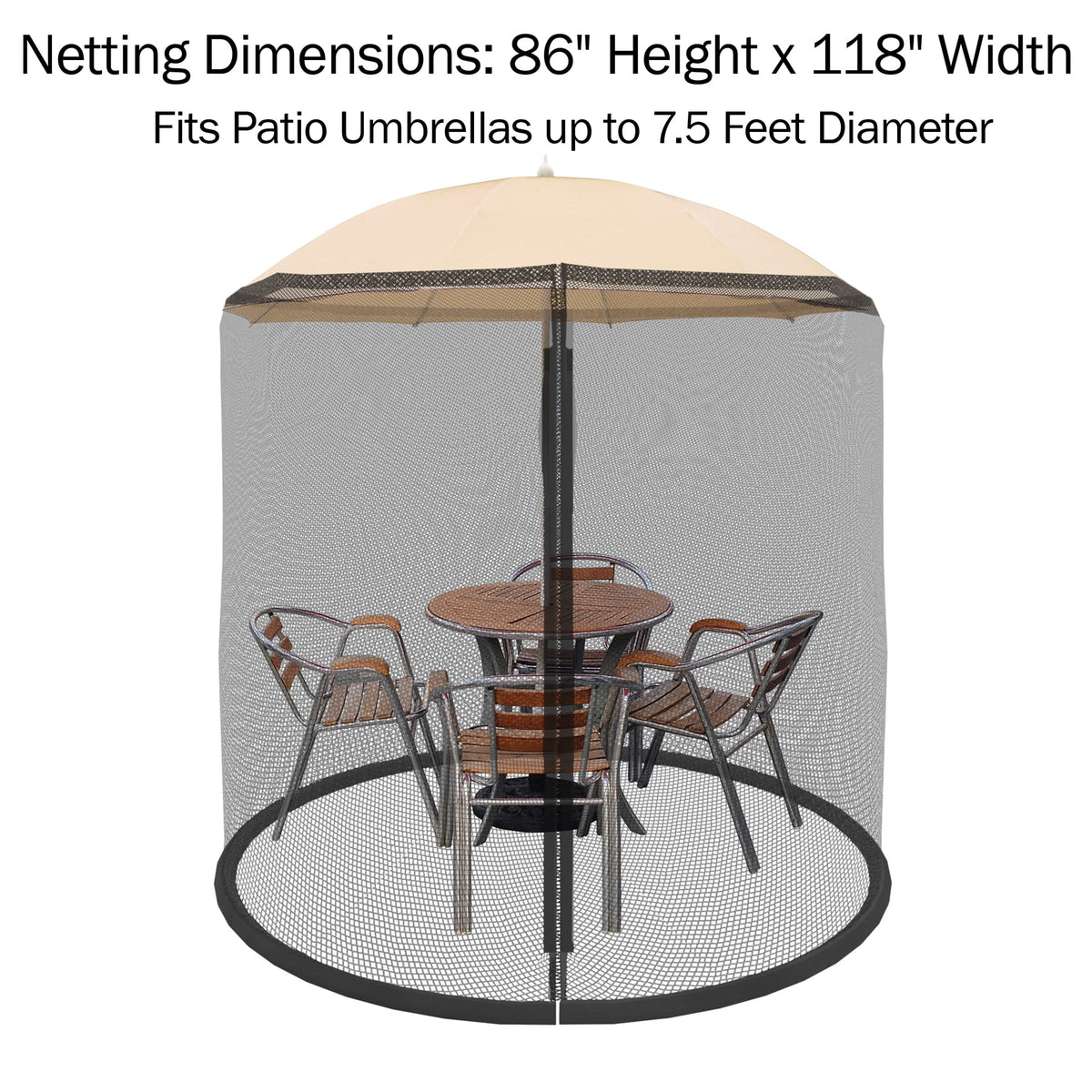 Pure Garden patio mesh net entry with zipper keeps bugs out while guests move inside.