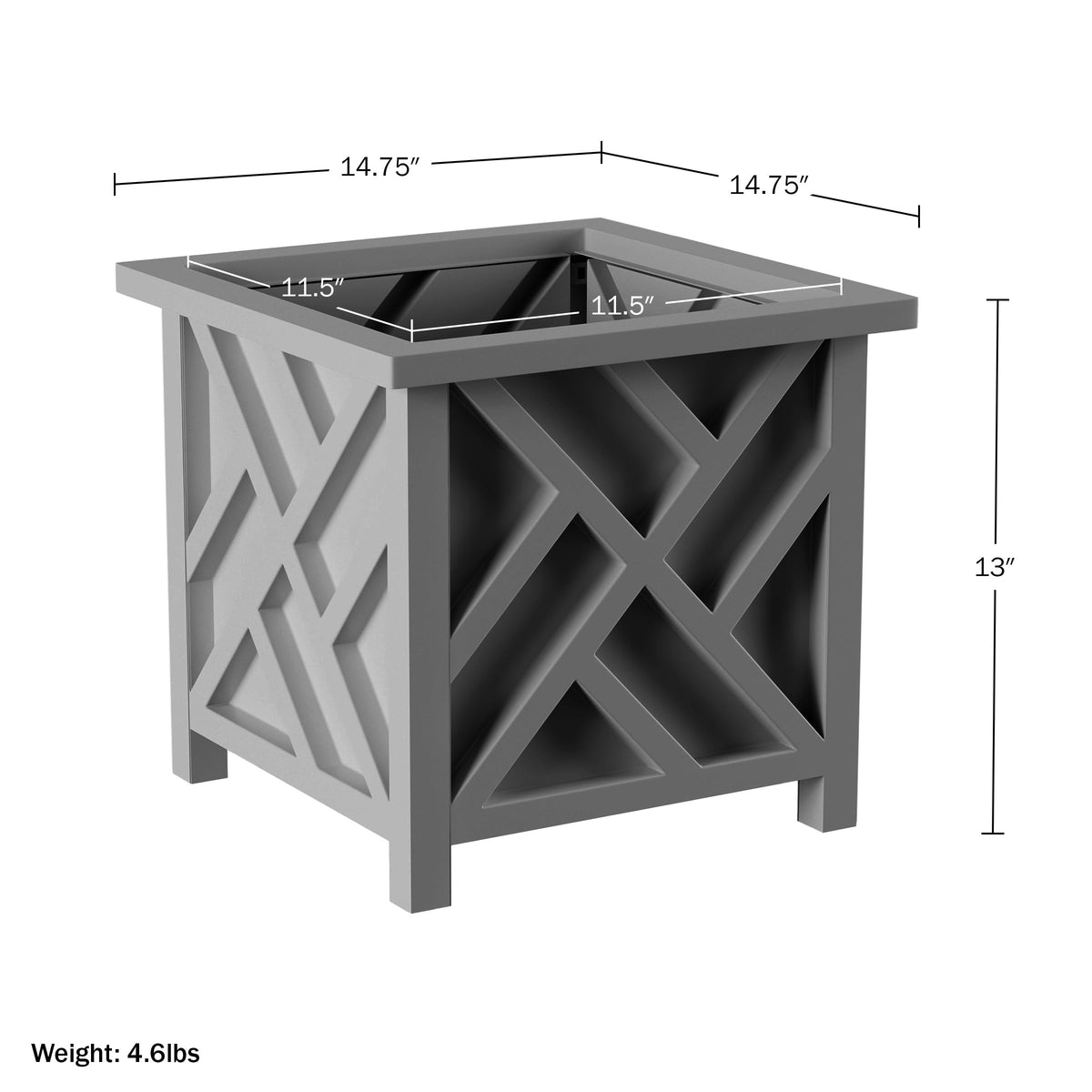 Pure Garden planter includes bottom insert option for direct soil use.