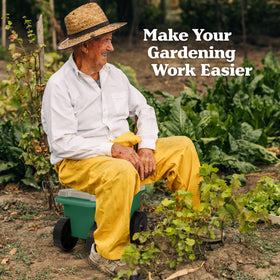 Pure Garden Rolling Cart interior tray: keep tools organized near you.