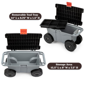 Built-in handles on the Pure Garden cart for easy lifting and transport