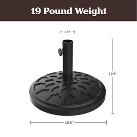 Pure Garden umbrella base from high-density polyethylene delivers durable outdoor support.