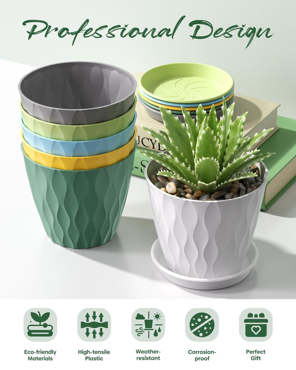 Pure Whimsy pot tray included for clean, overflow-free display