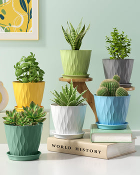 Pure Whimsy weather-resistant pots suitable for both indoor and outdoor use