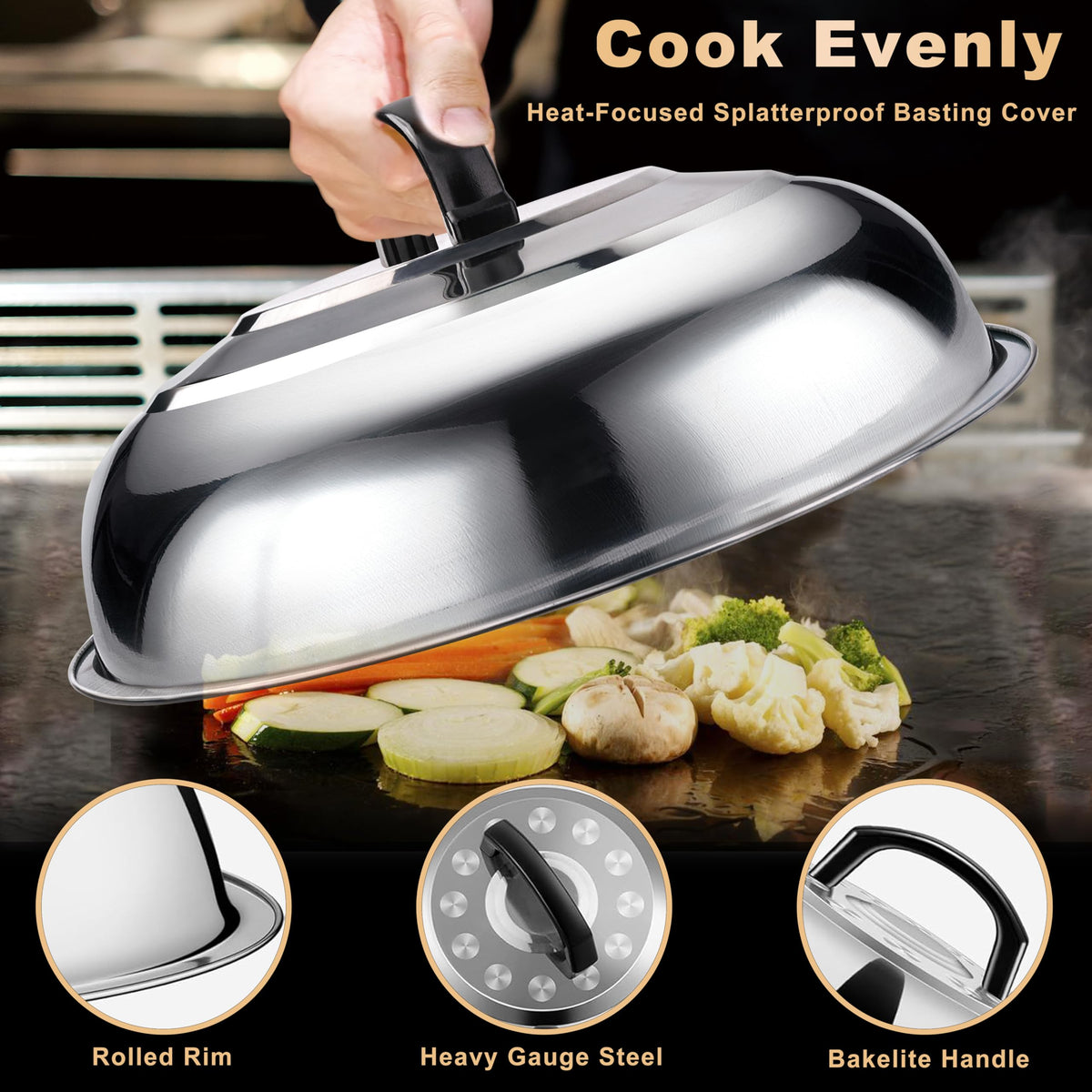 PureChef griddle chopper and knife with sheath for safe storage and slicing