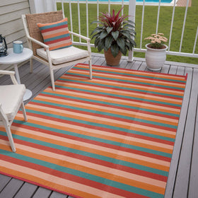 PureCozy polypropylene rug; water resistant and easy to clean.