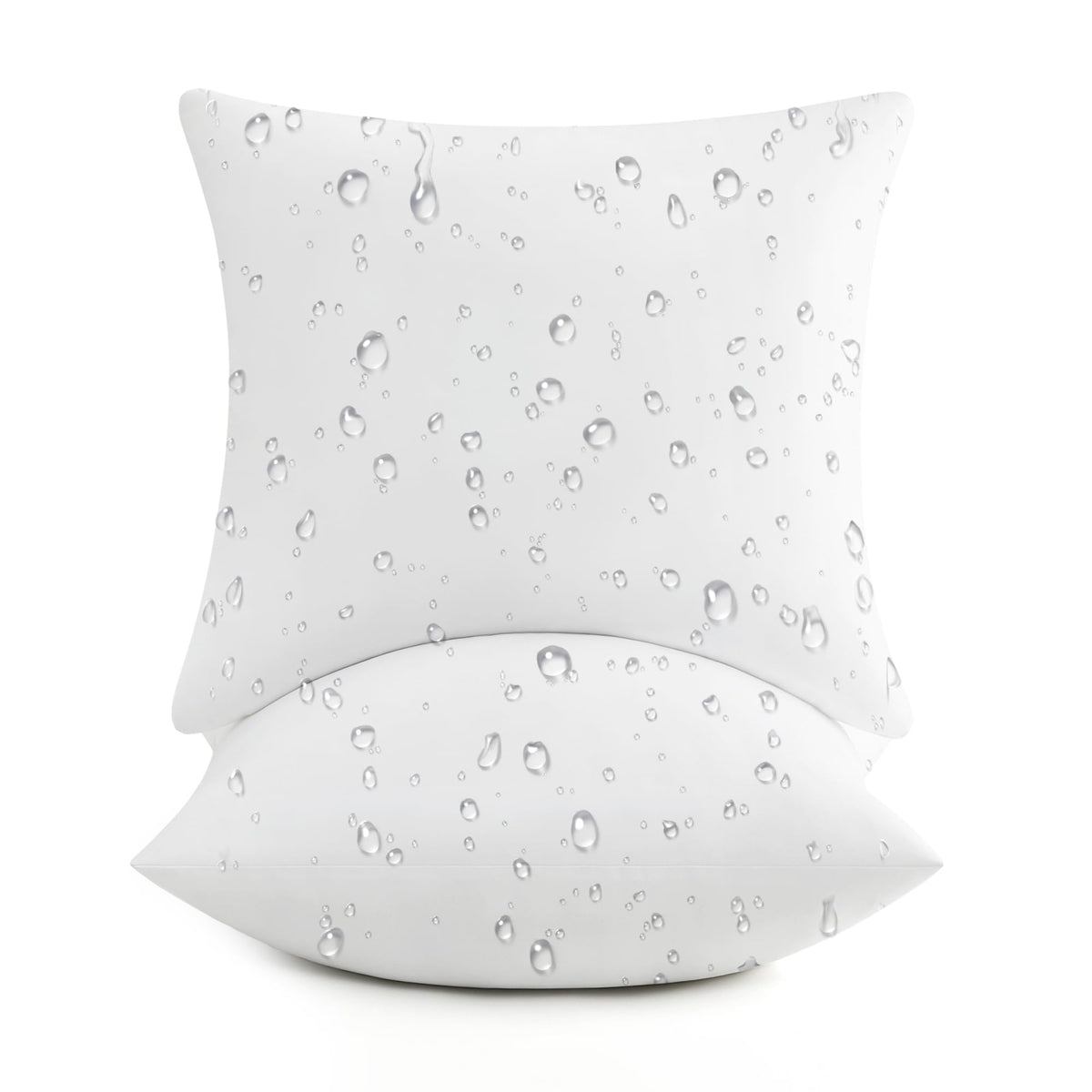 puredown outdoor pillow insert side view shows plush fill for all-day comfort