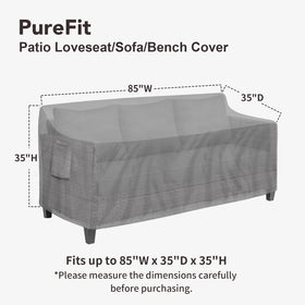 PureFit outdoor couch cover air vent design promotes airflow