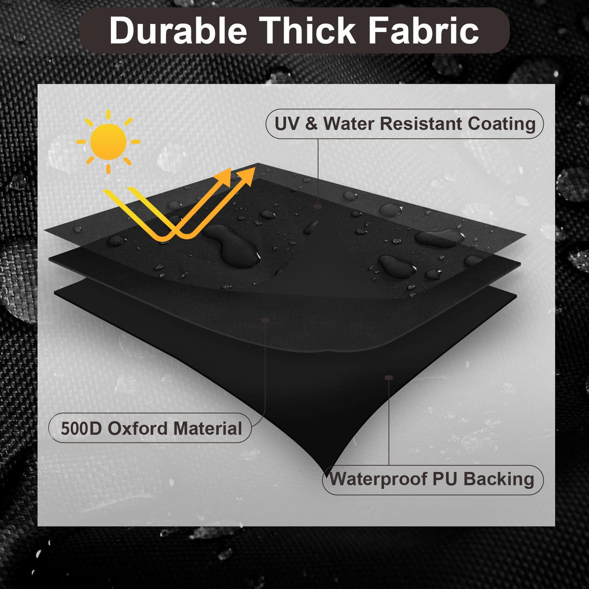 PureFit UV-resistant color maintains vibrancy on the outdoor couch cover