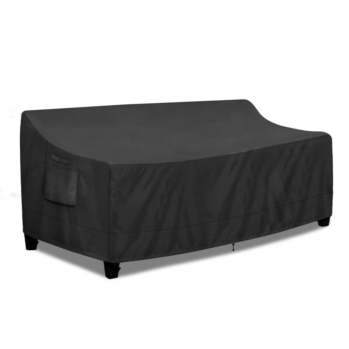 PureFit outdoor couch cover with waterproof fabric protecting a 3-seater sofa