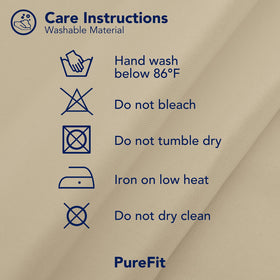 PureFit curtains are machine washable and color-fast for simple care.