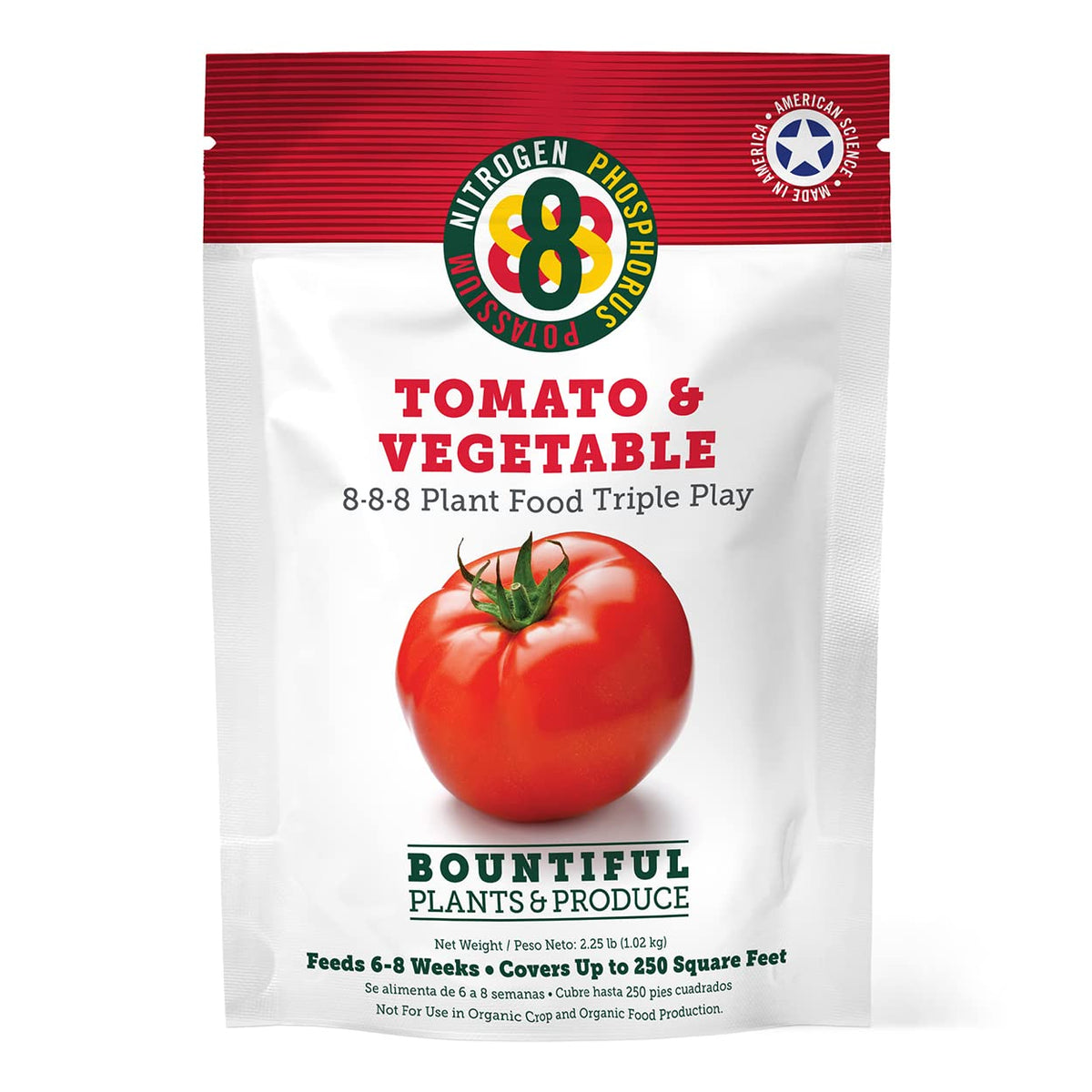 Purely Organic tomato-vegetable plant food bag supports healthy growth and richer harvests.