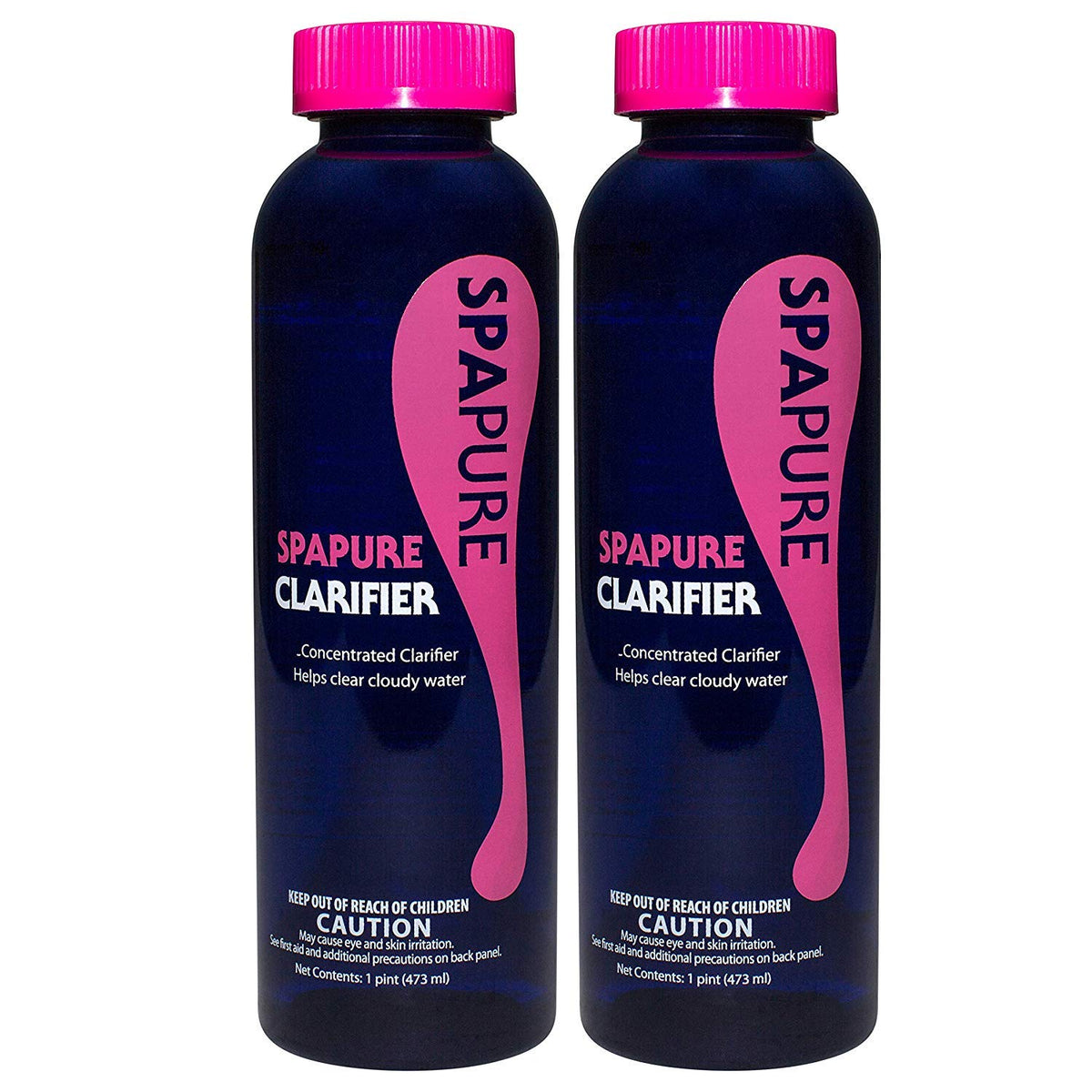 PureSpa SpaPure Clarifier 16oz bottle pour improves filtration and water clarity