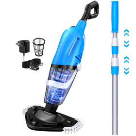 PureSwirlz pool vacuum, telescopic-pole-setup, extends reach for easier large-pool cleaning.