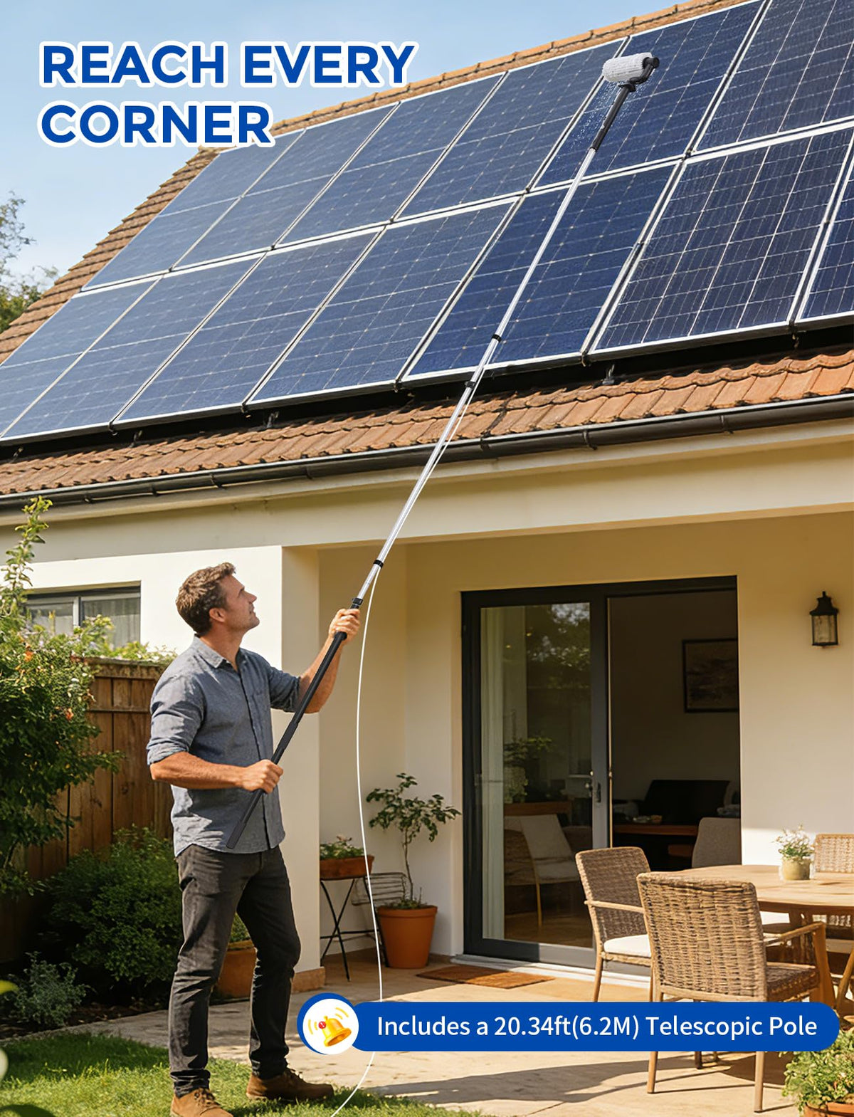 PureSwirlz water-flow system rinses dirt in one pass