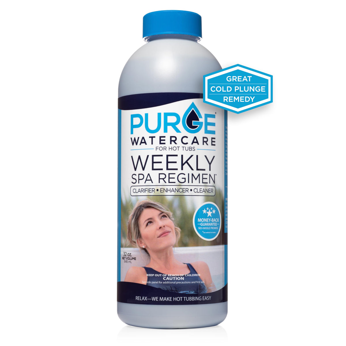 Purge Watercare 3in1 weekly spa cleaner keeps water crystal clear for your next soak.
