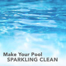 Puri Tech stabilizer used in outdoor pool setup.