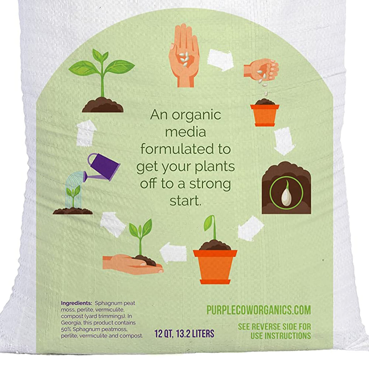 Purple Cow Organics Activated Compost Mix enriches soil for sprouts