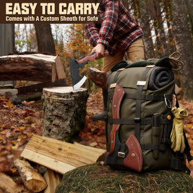 Ergonomic wooden handle provides fatigue-free control during extended outdoor use.
