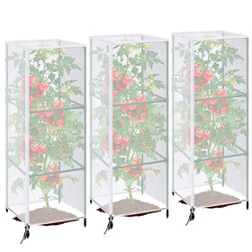 Purple Star 1N bird netting cover protecting tomatoes while breathable