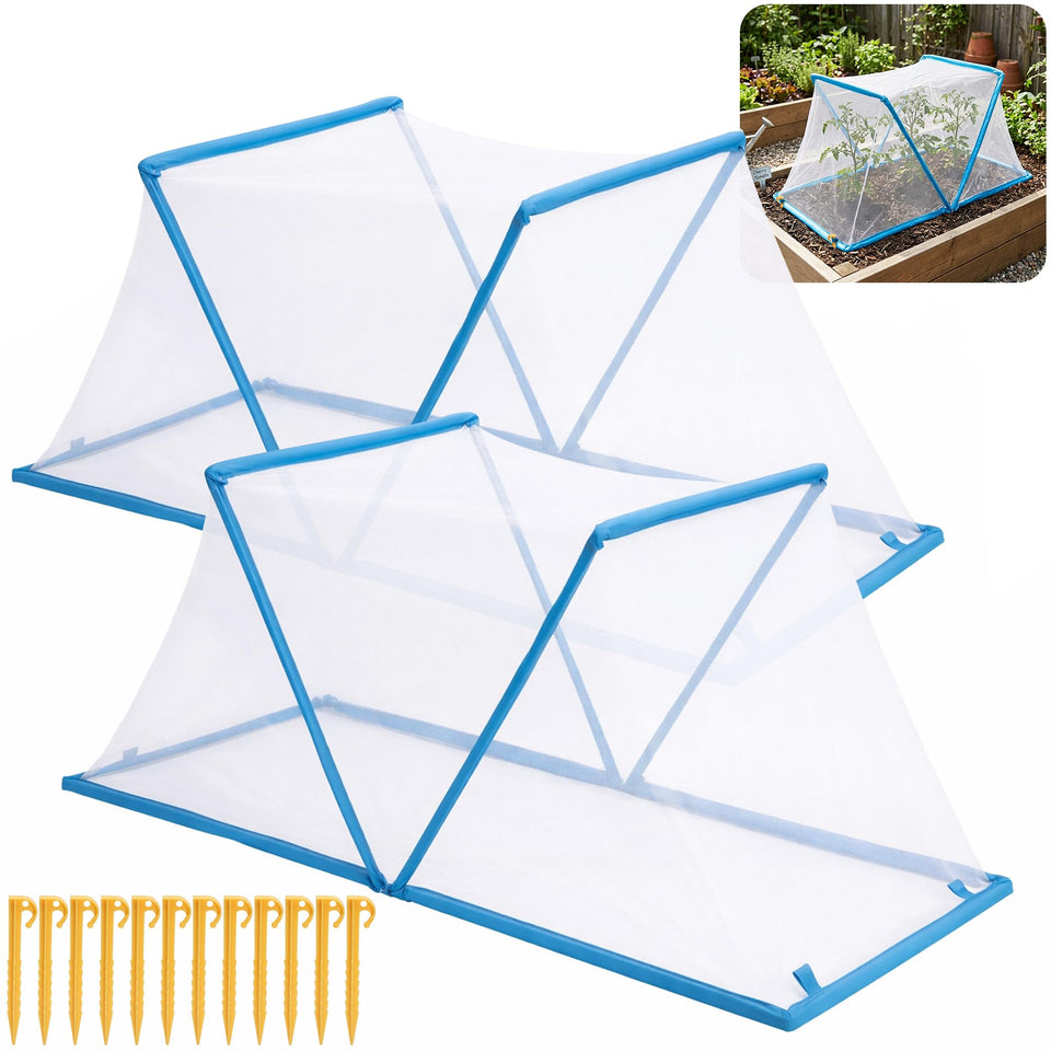 PURPLE STAR 1N foldable garden bed cover shields crops from insects while preserving sunlight.