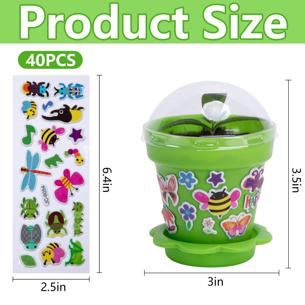 PURPLE STAR 1N mixed-color pots with decorative patterns for display
