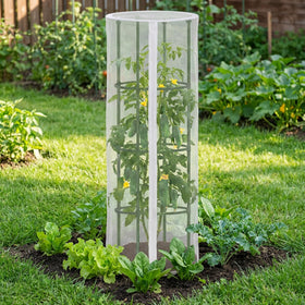 Purple Star 1N easy-to-use net cover fits vertical climbing plants in the garden.