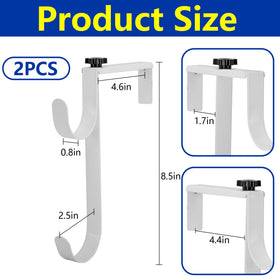 PURPLE STAR 1N pool fence hook hanging a skimmer pole for easy access.