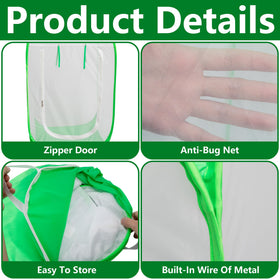 Zipper door design facilitates watering with PURPLE STAR 1N plant netting