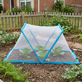 PURPLE STAR 1N protective mesh guards vegetables, fruits, and flowers from pests.