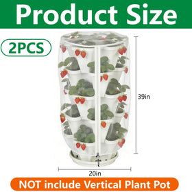 Purple Star 1N stackable planter mesh cover keeps birds and insects out