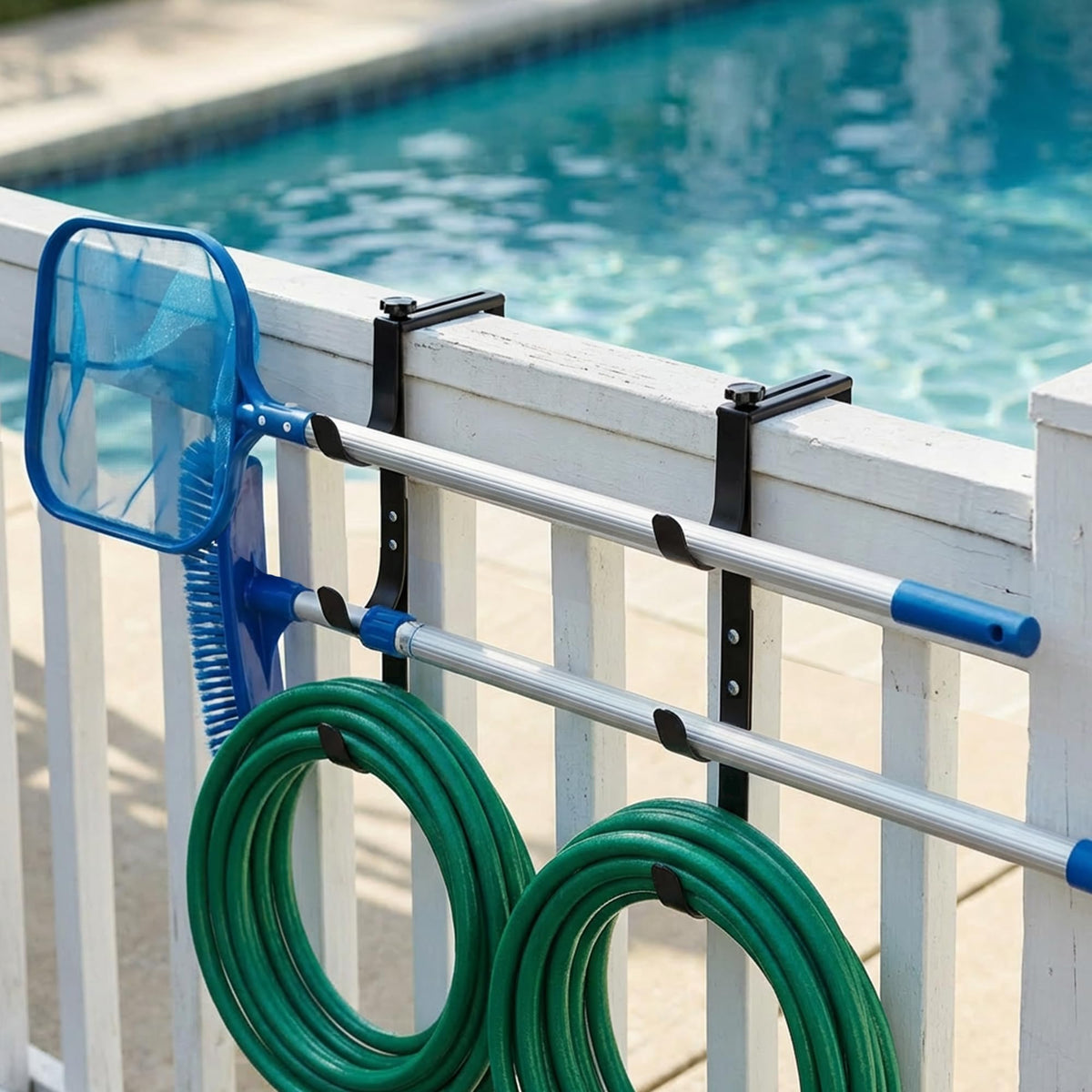 Purple Star easy hand-tighten installation works on most pool fences