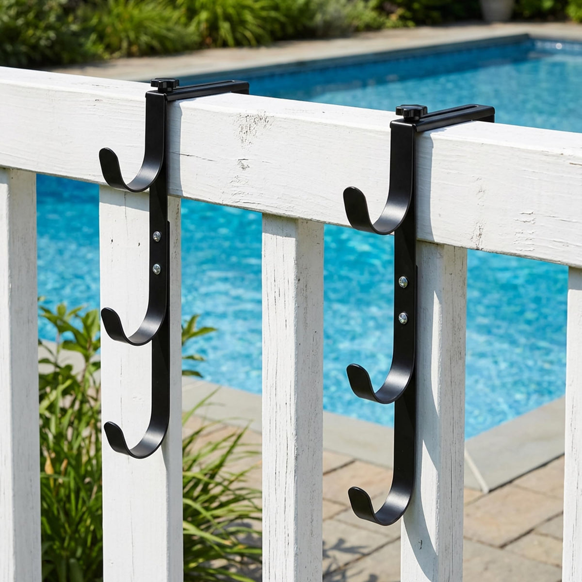 Purple Star three-layer design lets you hang brushes, hoses, and nets with space-saving convenience