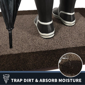 Purrrugs Dirt Trapping Door Mat close-up fibers capture dirt and moisture from footwear.