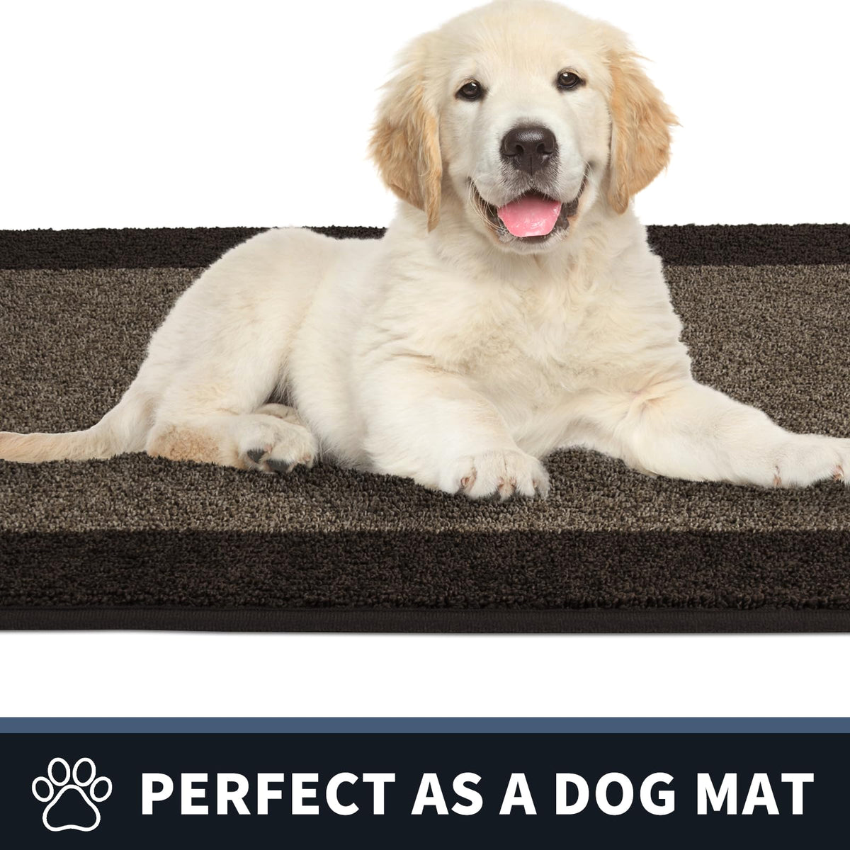 Purrrugs Dirt Trapping Door Mat non-slip back keeps mat steady during entries.