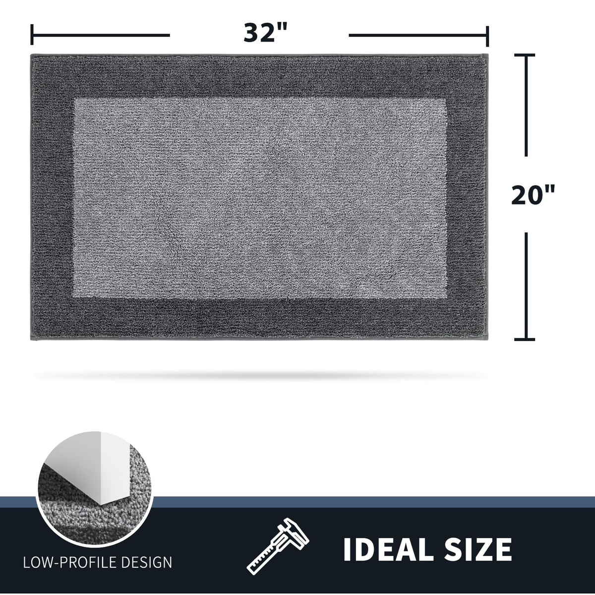 PURRUGS front door mat suited for high-traffic entrances in light grey.