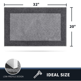 PURRUGS front door mat suited for high-traffic entrances in light grey.