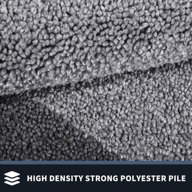 PURRUGS soft polyester microfiber pile offers comfortable footing while wiping feet.