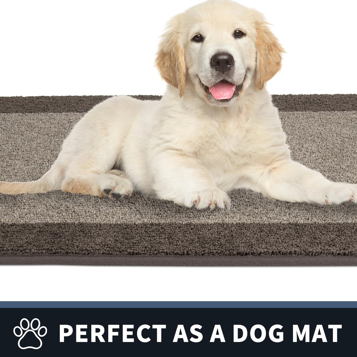 PURRUGS beige-gray mat at entry shows stylish, practical dirt control