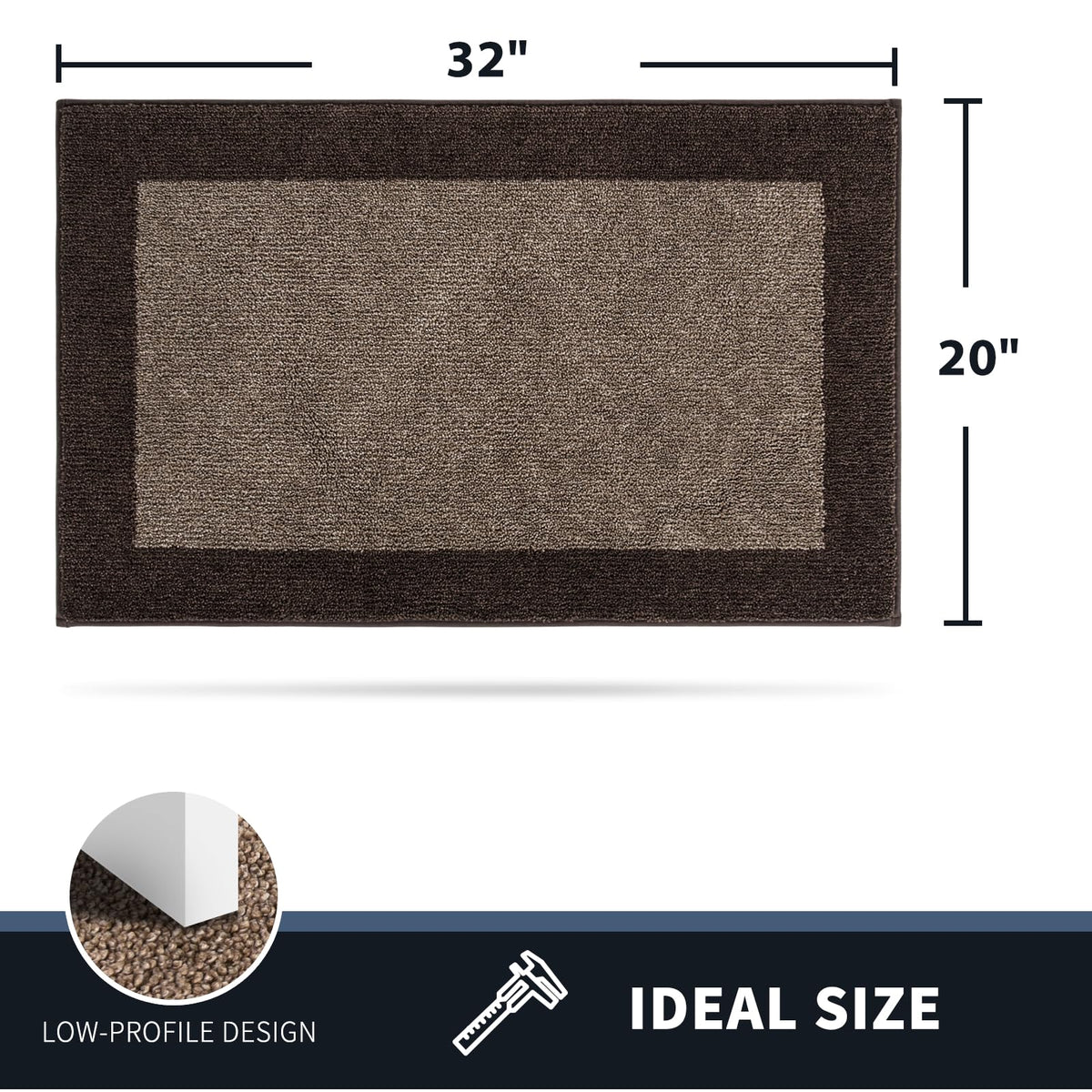 PURRUGS dirt trapping door mat low-profile design fits under doors smoothly.