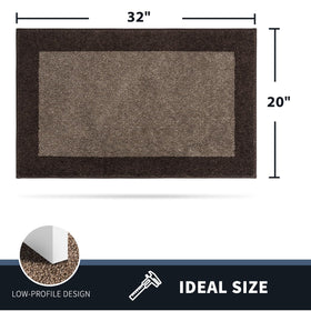 PURRUGS dirt trapping door mat low-profile design fits under doors smoothly.