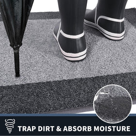 Purrugs non-slip backing door mat prevents slips on entryways and stairs.