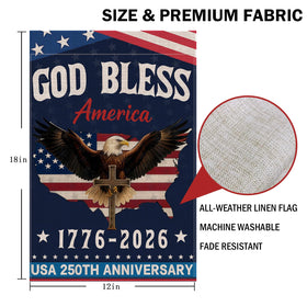 Pusfyeoh USA 250th anniversary banner hangs proudly for celebrations.