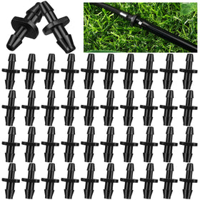 Pushglossy bulk barbed connectors 100 pcs for versatile drip irrigation setups