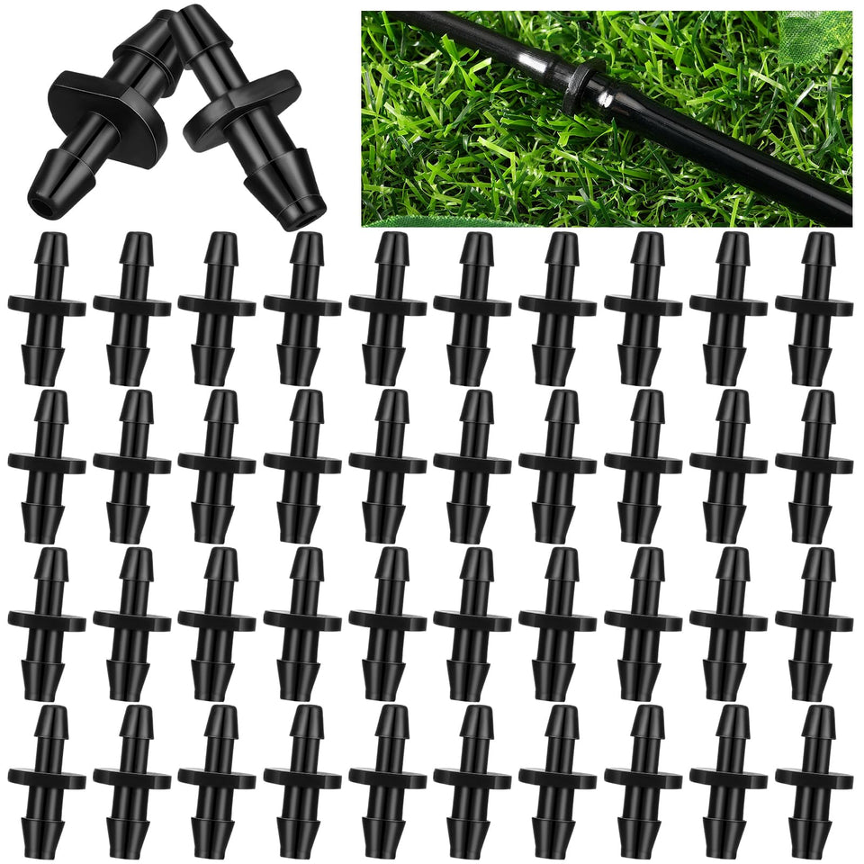 Pushglossy bulk barbed connectors 100 pcs for versatile drip irrigation setups