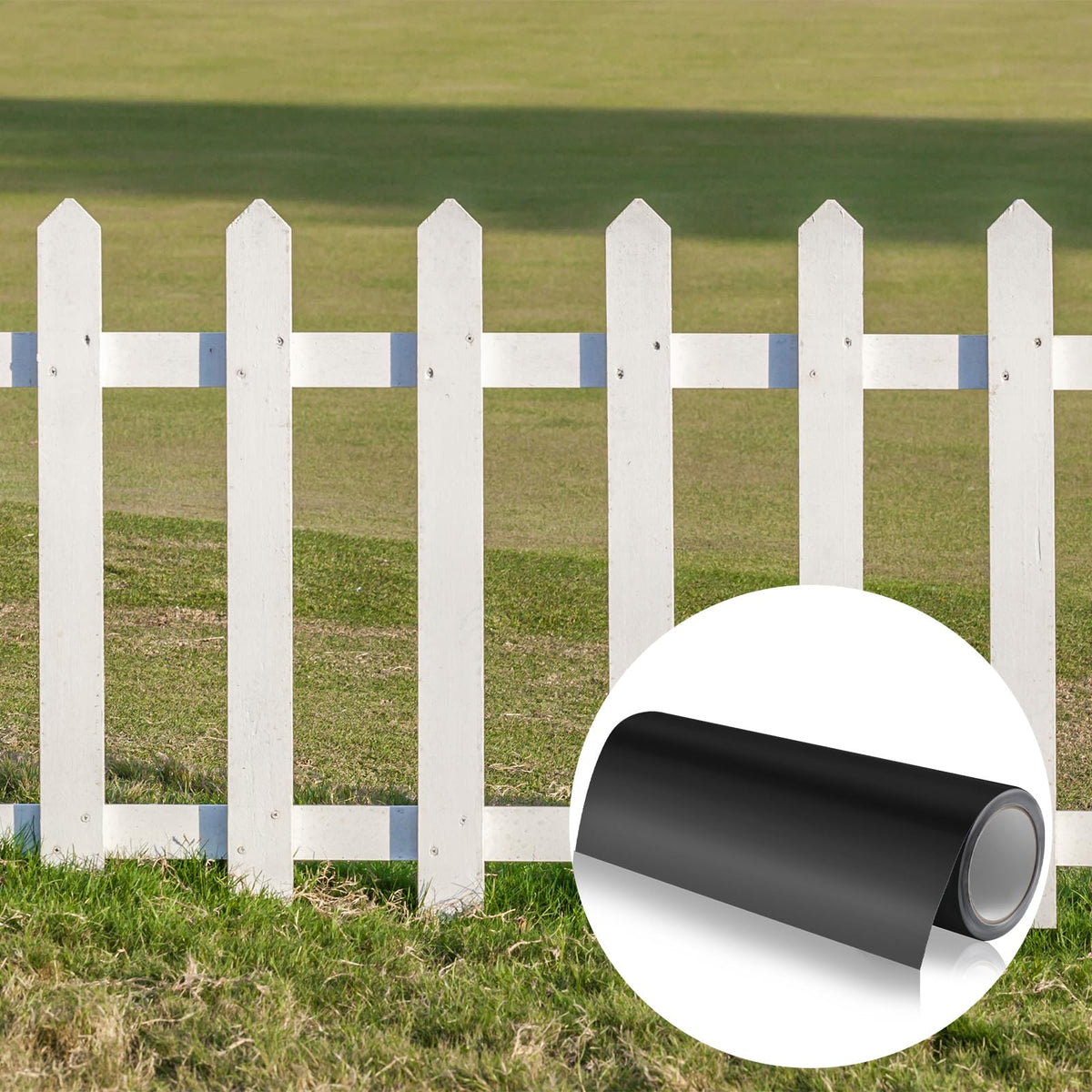 Pushglossy easy-install wrap enabling quick fence maintenance