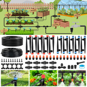 PUUKU 240ft main tubing layout for efficient garden watering in yards