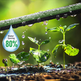 PUUKU flat hose with end-to-end connectors enabling leak-free custom irrigation